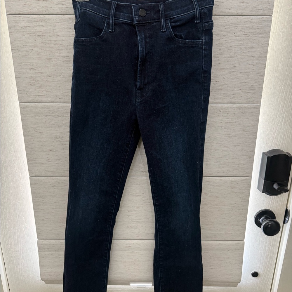 MOTHER Black High-Rise Ankle Flare Jeans - Picture 4 of 6